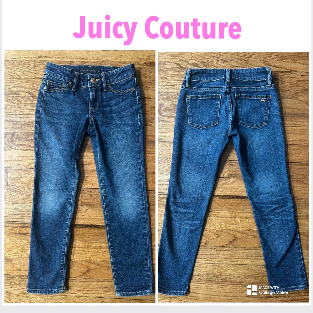 Juicy Couture Kids Denim Spikey Skinny Jeans size 7 - NEW